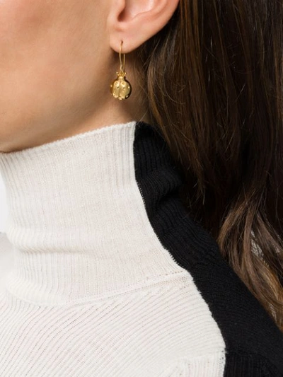 Aurelie Bidermann Aurélie Ladybug Drop Earring In Gold