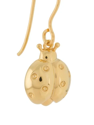 Aurelie Bidermann Aurélie Ladybug Drop Earring In Gold