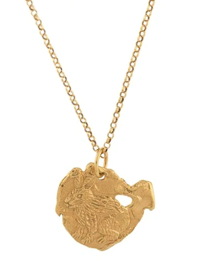 Shop Alighieri Year Of The Rabbit Necklace In Gold