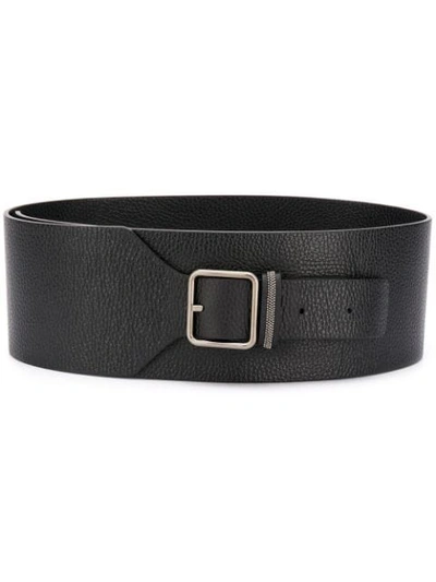 Shop Fabiana Filippi Tapered Buckle Belt In Black