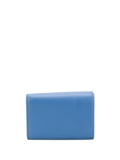 Shop Balenciaga Mini Paper Wallet In Blue