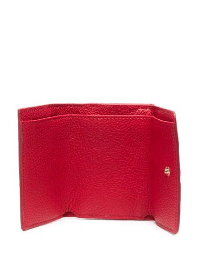 Shop See By Chloé Pebbled Leather Wallet In Red