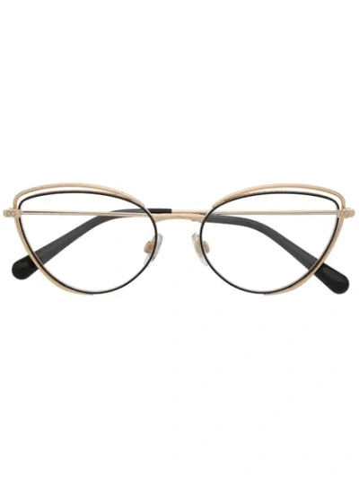 Shop Dolce & Gabbana Cat-eye Glasses In Black