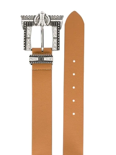 B-low The Belt Embellished Leather Belt In Brown