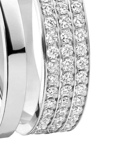 Shop Repossi 18kt White Gold Berbere Module Diamond Ring In Silver