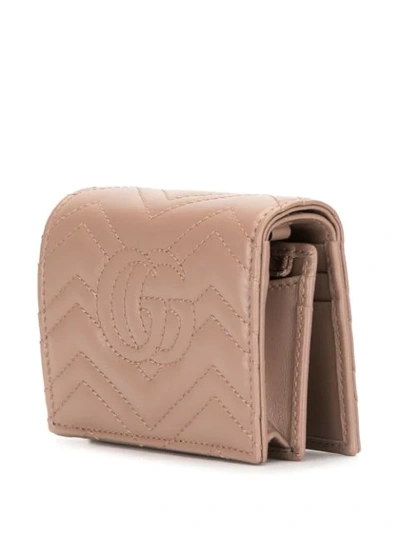 Shop Gucci Gg Marmont Chain Wallet In Pink