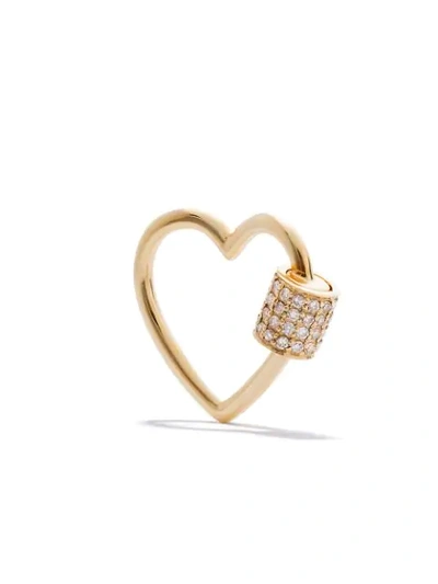 Shop As29 18k Yellow Gold Diamond Heart Carabiner