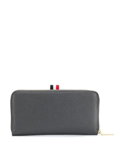 Shop Thom Browne Long Zip-around Purse In Grey