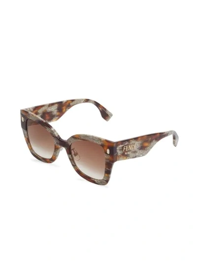 Shop Fendi F Is  Sunglasses In Brown