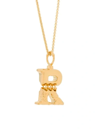 Shop Chloé Letter R Pendant Necklace In Gold
