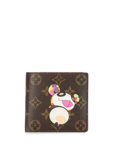 Pre-owned Louis Vuitton X Takashi Murakami 2004  Panda Monogram Wallet In Brown
