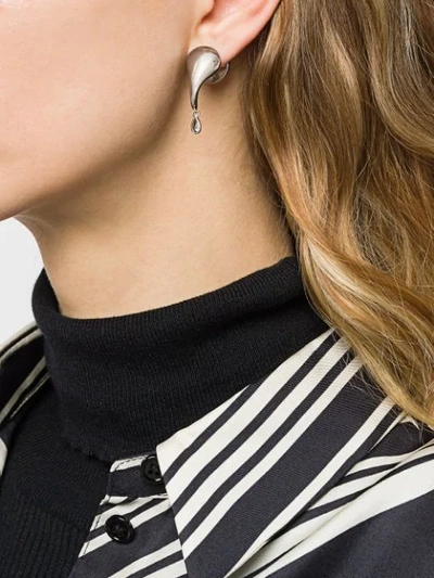 Shop Alan Crocetti Tear Drop Earring In Silver