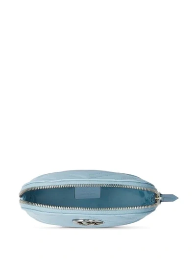 Shop Gucci Gg Marmont Makeup Bag In Blue