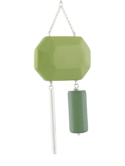 Shop Ralph Lauren Geometric Drop Earrings In Green
