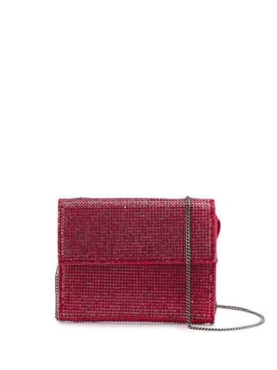 Shop Marco De Vincenzo Embellished Coin Purse In Red