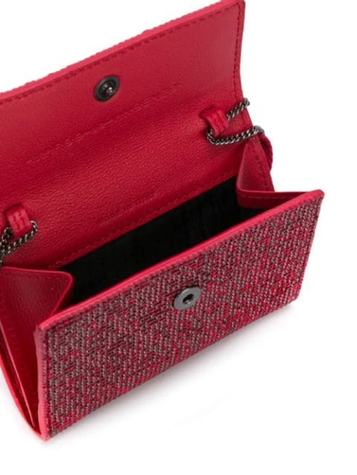 Shop Marco De Vincenzo Embellished Coin Purse In Red