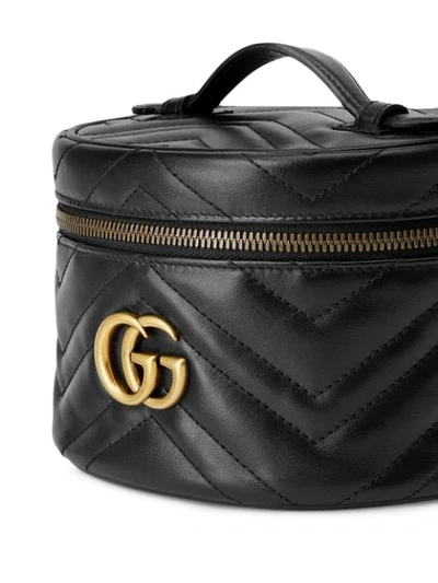 Shop Gucci Gg Marmont Cosmetic Case In Black