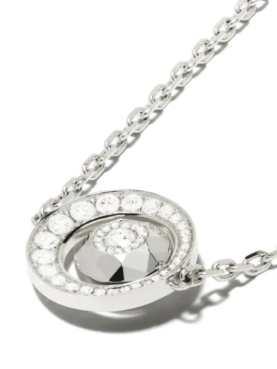 Shop David Morris 18kt White Gold Diamond Rose Cut Forever Sautoir Necklace