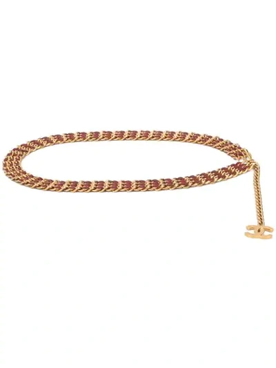 Pre-owned Chanel 1997 Chain Link Belt In Gold