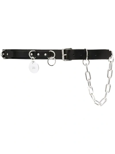 Shop Diesel Chain Embellished Buckle Belt In Black