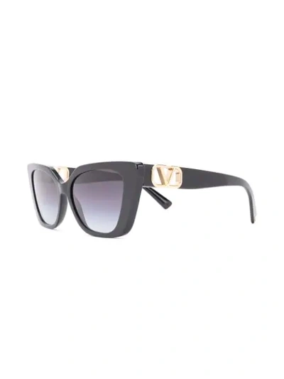 Shop Valentino Cat Eye Sunglasses In Black