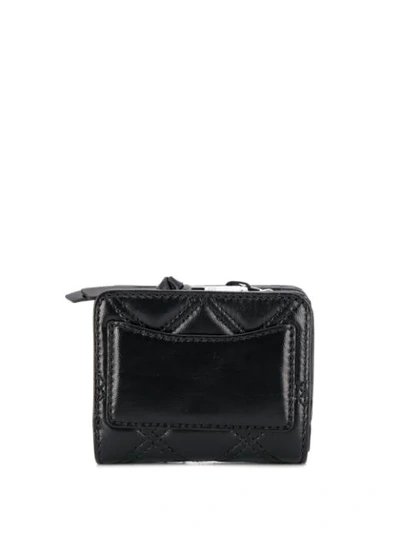 Shop Marc Jacobs Mini The Softshot Quilted Wallet In Black