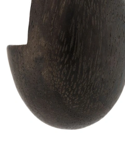 Shop Josie Natori Acacia Wood Clip-on Earrings In Brown