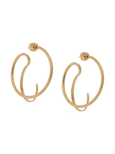 Shop Panconesi Sculpted Earrings In Gold