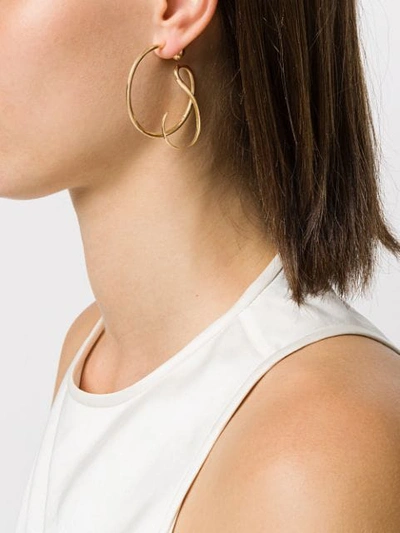 Shop Panconesi Sculpted Earrings In Gold