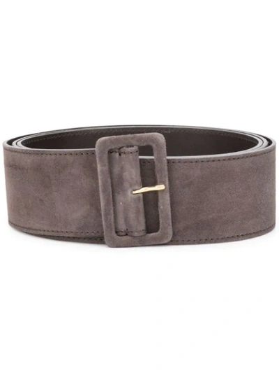 Shop Agnona Rectangle-buckle Belt In Brown