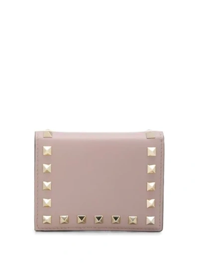 Shop Valentino Rockstud Wallet In Pink