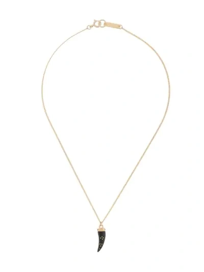 Shop Isabel Marant Buffalo-horn Pendant Necklace In Gold