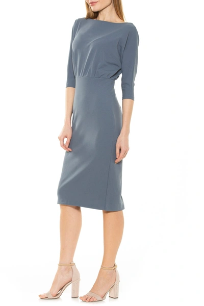 Shop Alexia Admor Paris Dolman Sleeve Sheath Dress In Denim Blue