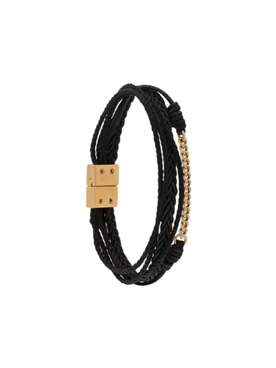 Shop Saint Laurent Chain Bracelet In Black