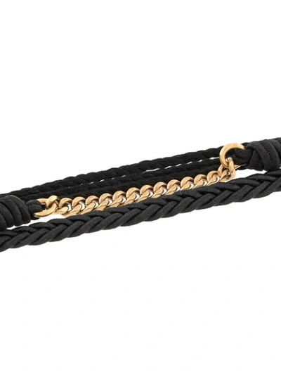 Shop Saint Laurent Chain Bracelet In Black