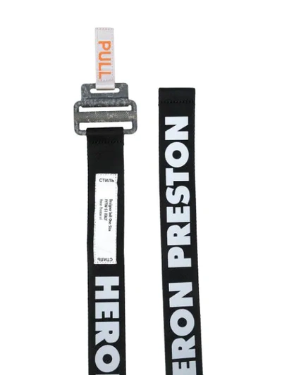 Shop Heron Preston Logo Strap Belt In Black