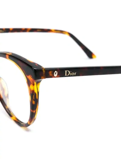 Shop Dior Montaigne Glasses In Brown