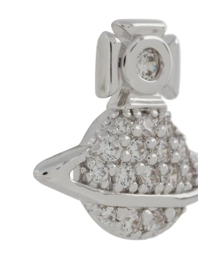 Shop Vivienne Westwood Tamia Rhinestone-embellished Earrings In Silver