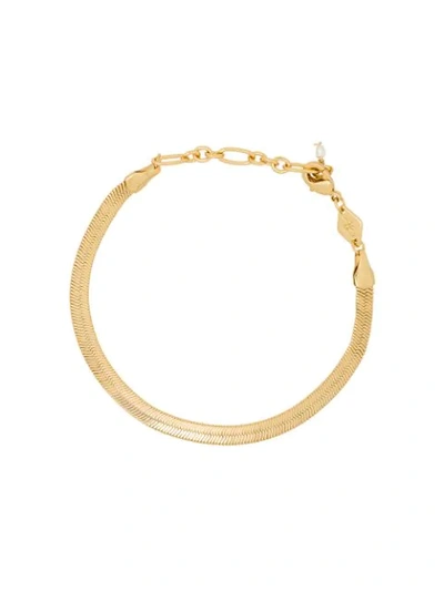 Shop Anni Lu Snake Charmer Link Bracelet In Gold