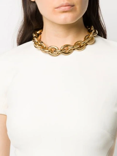 Shop Bottega Veneta Rolo Chain Necklace In Gold