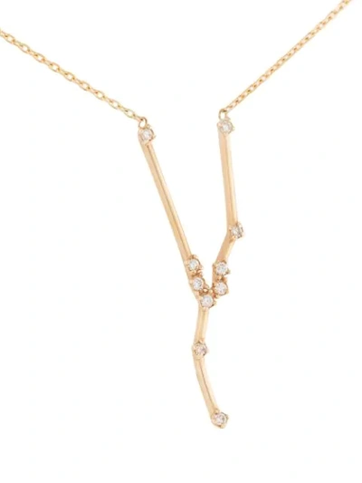 Shop Sarah & Sebastian 10kt Yellow Gold Diamond Celestial Taurus Necklace