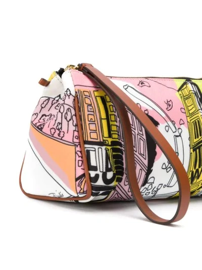 Shop Emilio Pucci Sketch Print Make Up Bag In Pink