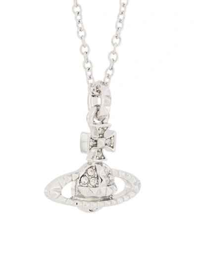 Shop Vivienne Westwood Mayfair Bas Relief Pendant Necklace In Silver