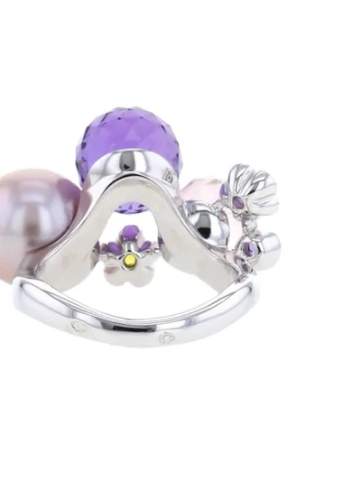 Pre-owned Chanel 2000s  Medium Mademoiselle Ring In Purple
