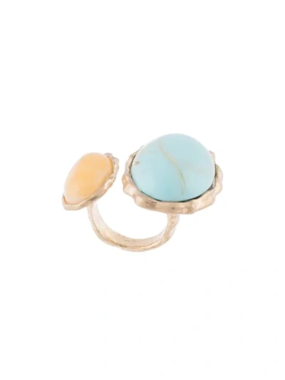 Shop Ports 1961 Stone Embellished Ring In Gold