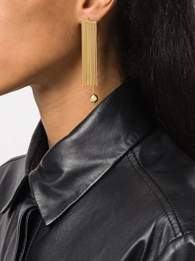 Shop Wouters & Hendrix Rebel Chain Fringe Earrings In Gold