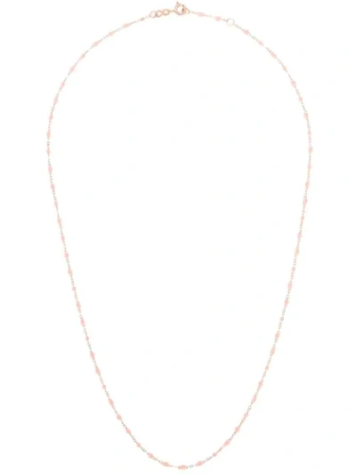 Shop Gigi Clozeau 18kt Rose Gold Saumon Bead Necklace In R48 Pink