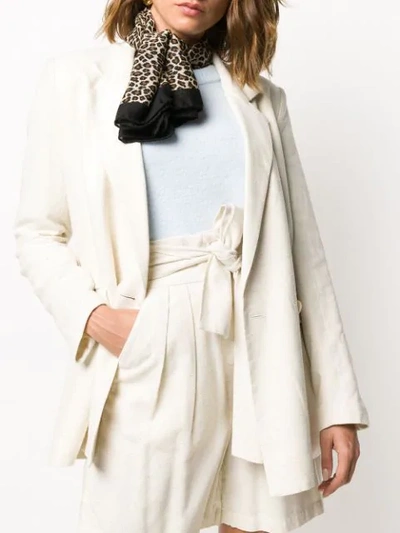 Destin Judy Leopard-print Knitted Scarf In Black