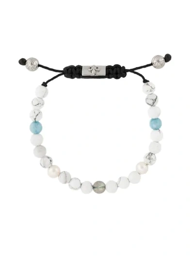 Shop Nialaya Jewelry Stone Beaded Bracelet In White