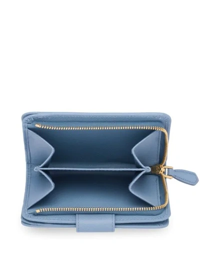 十字纹真皮小号钱包